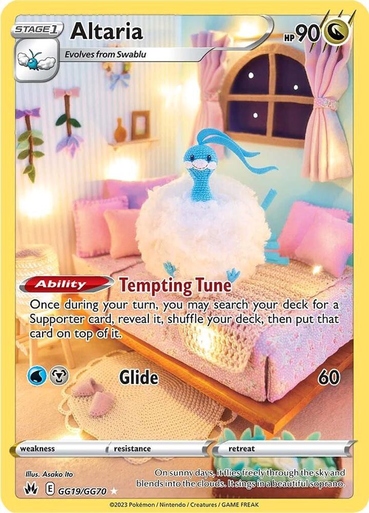 Altaria GG19/GG70 card from Crown Zenith: Galarian Gallery