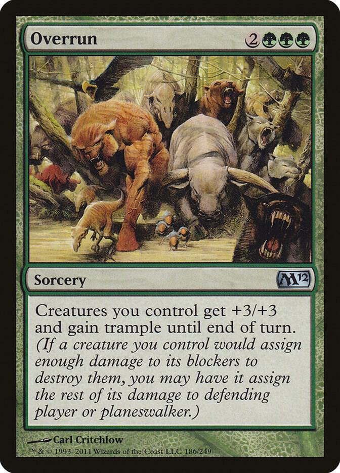 Overrun 186 card from Magic 2012 (M12)