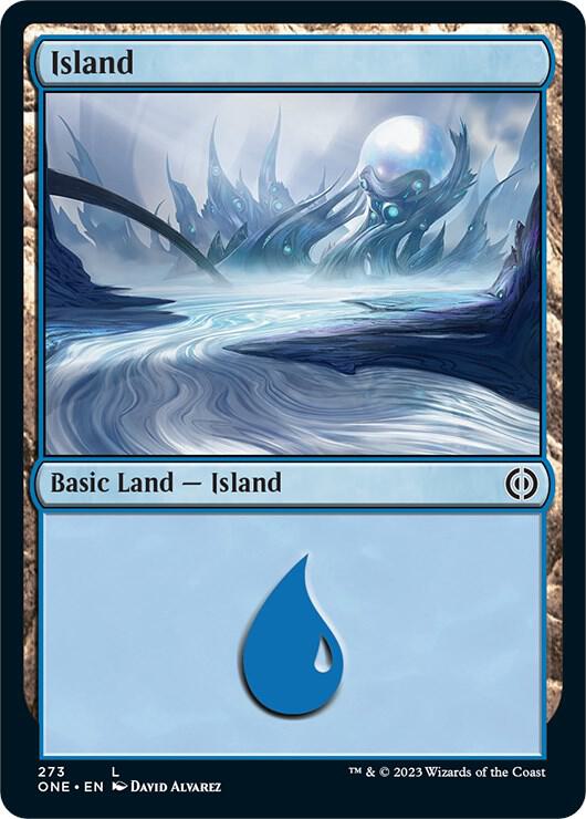 Island 273 card from Phyrexia: All Will Be One