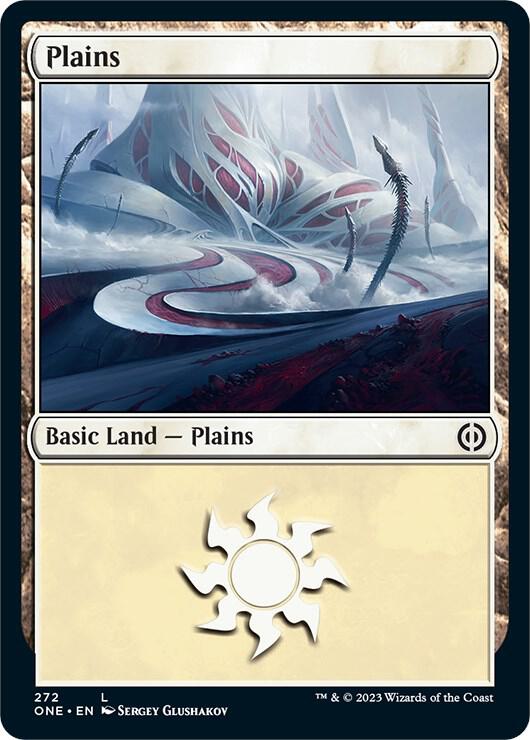 Plains 272 card from Phyrexia: All Will Be One