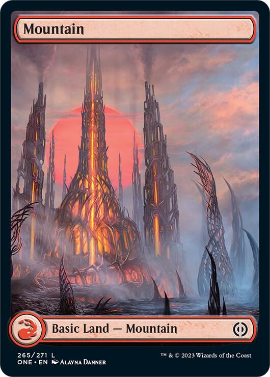 Mountain - Full Art 265 card from Phyrexia: All Will Be One