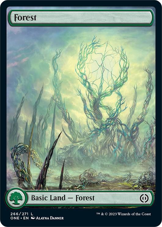 Forest - Full Art 266 card from Phyrexia: All Will Be One