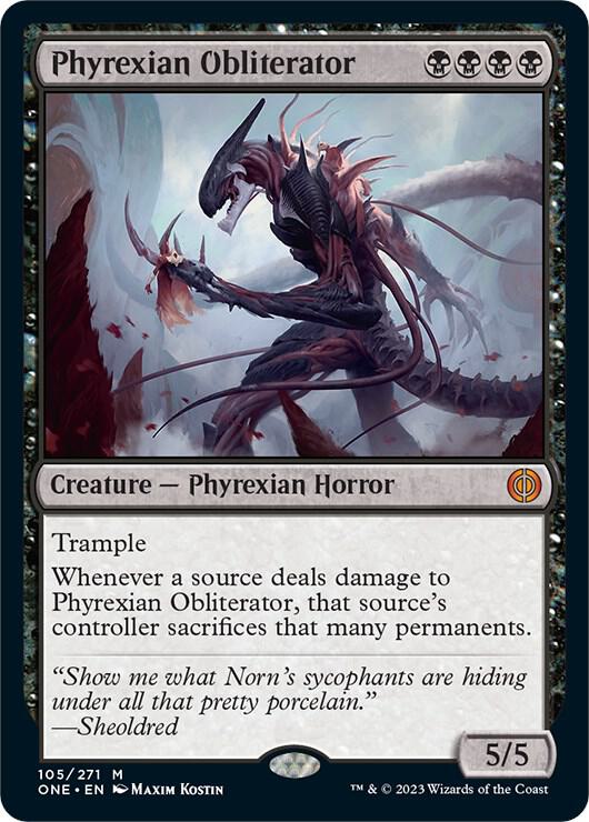 Phyrexian Obliterator 105 card from Phyrexia: All Will Be One