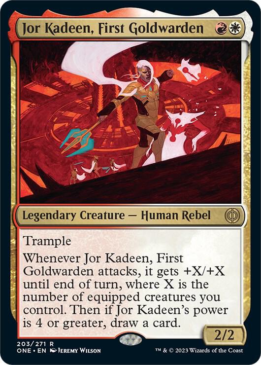 Jor Kadeen, First Goldwarden 203 card from Phyrexia: All Will Be One