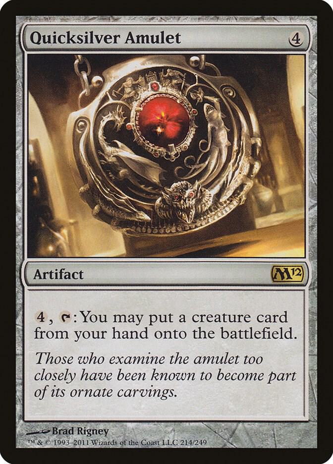 Quicksilver Amulet 214 card from Magic 2012 (M12)