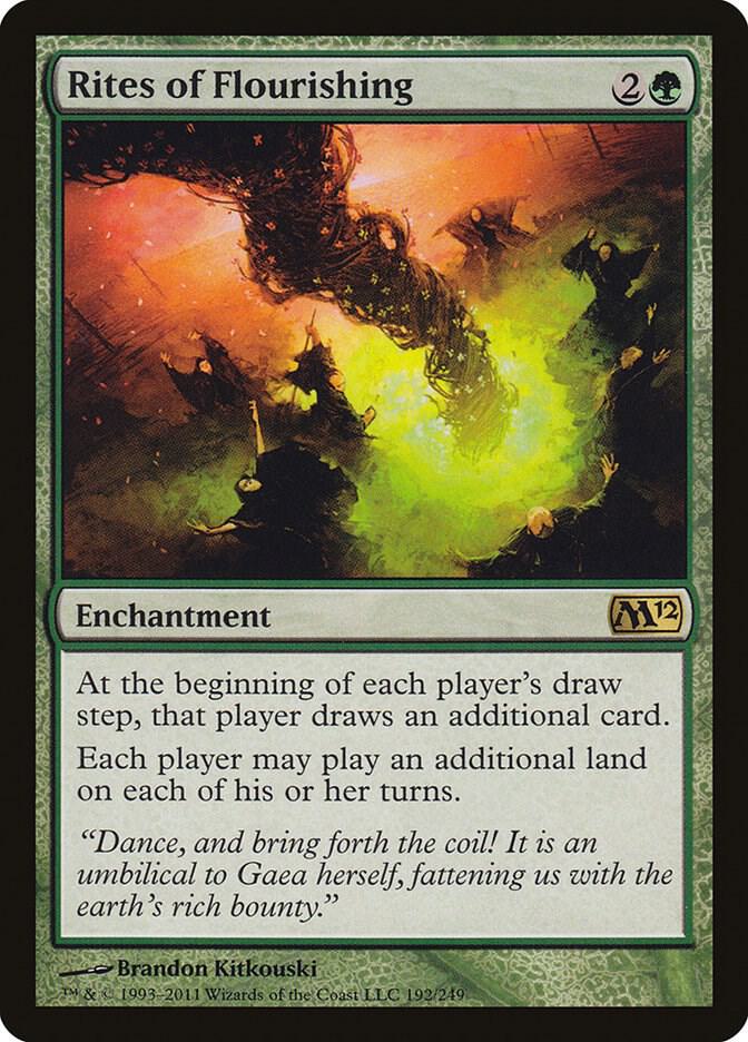 Rites of Flourishing 192 card from Magic 2012 (M12)