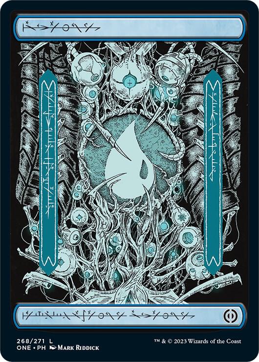 Island - Full Art 268 card from Phyrexia: All Will Be One