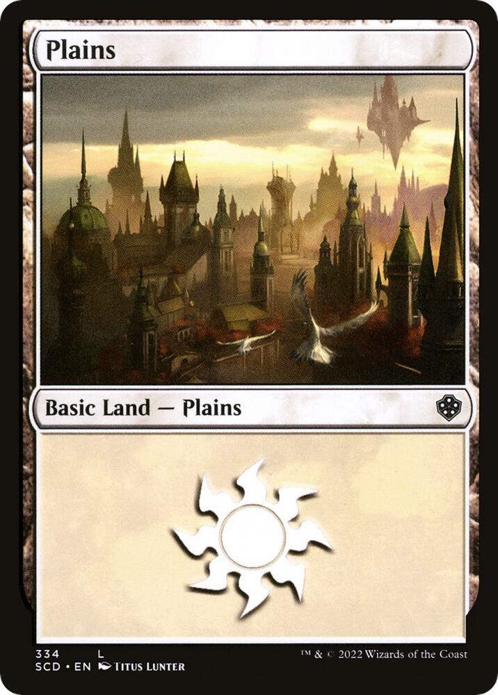 Plains 334 card from Starter Commander Decks
