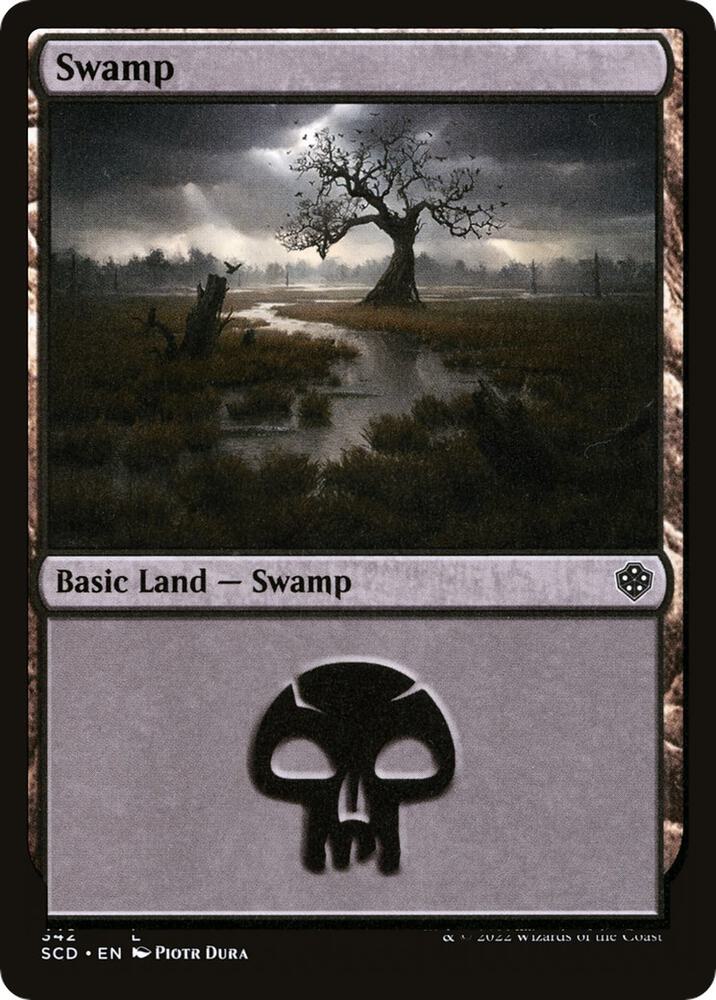 Swamp 342 card from Starter Commander Decks