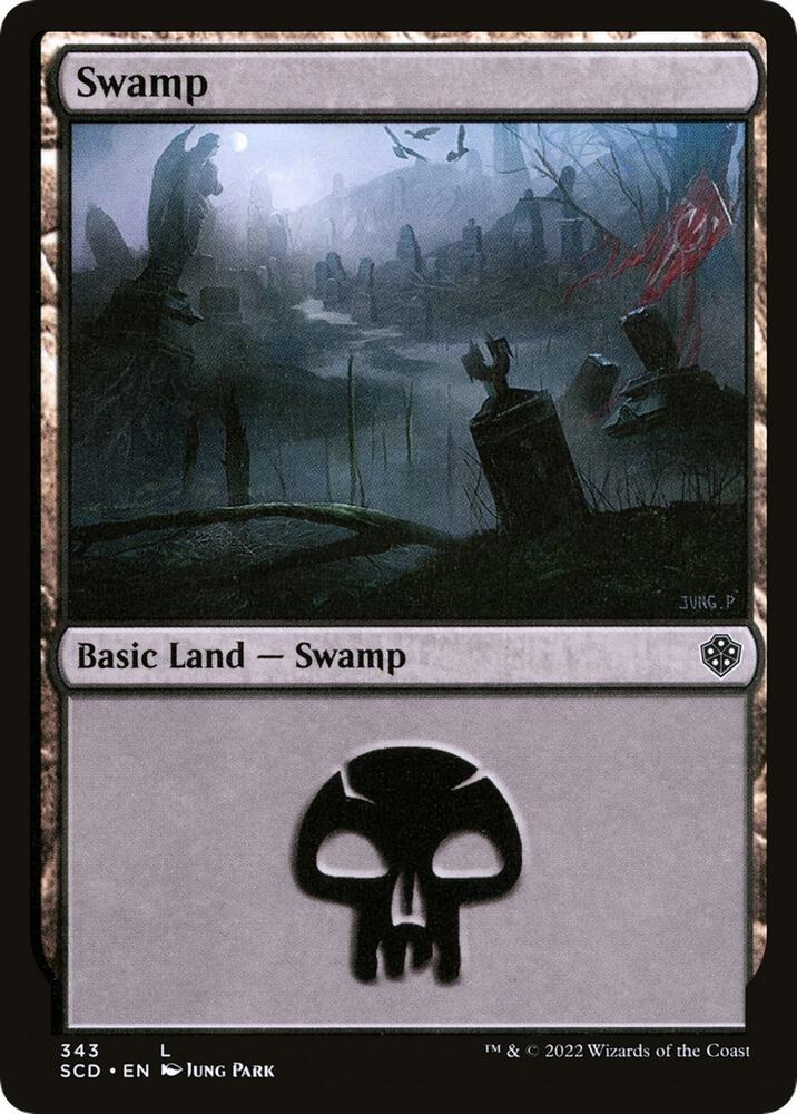 Swamp 343 card from Starter Commander Decks