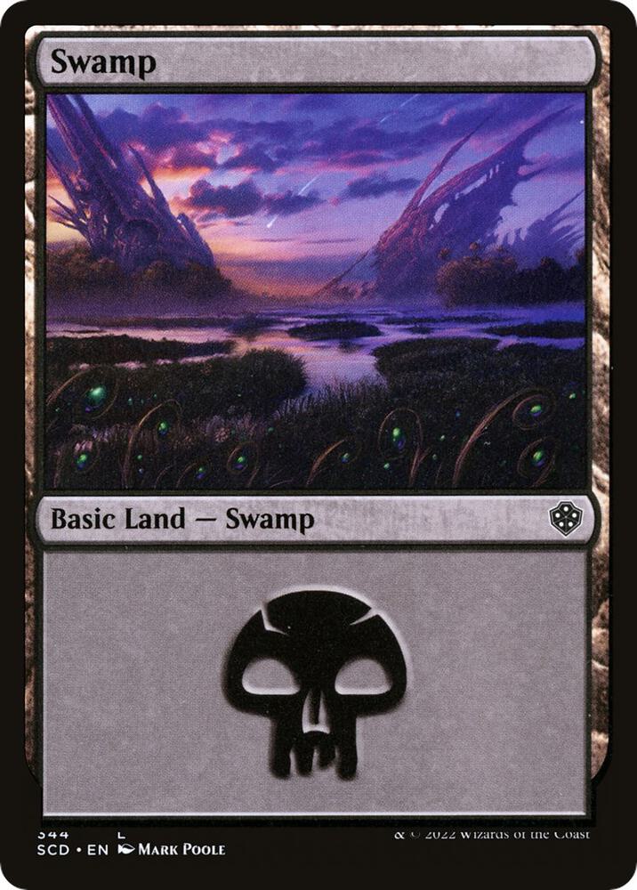 Swamp 344 card from Starter Commander Decks