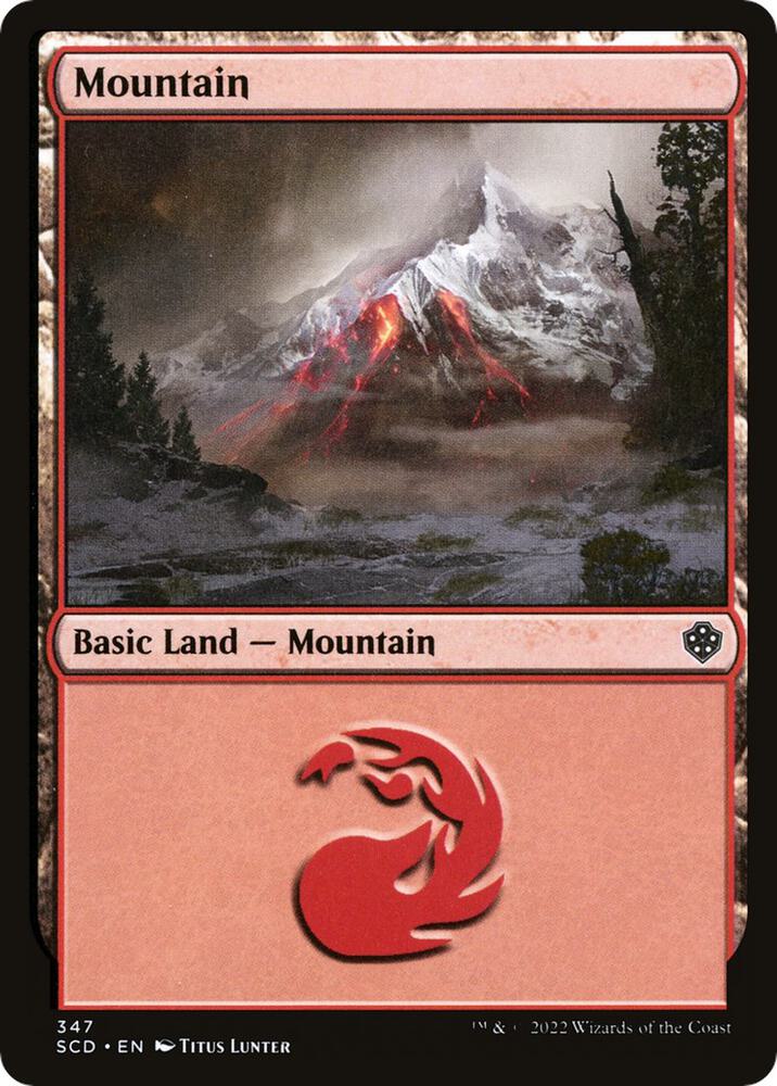 Mountain 347 card from Starter Commander Decks