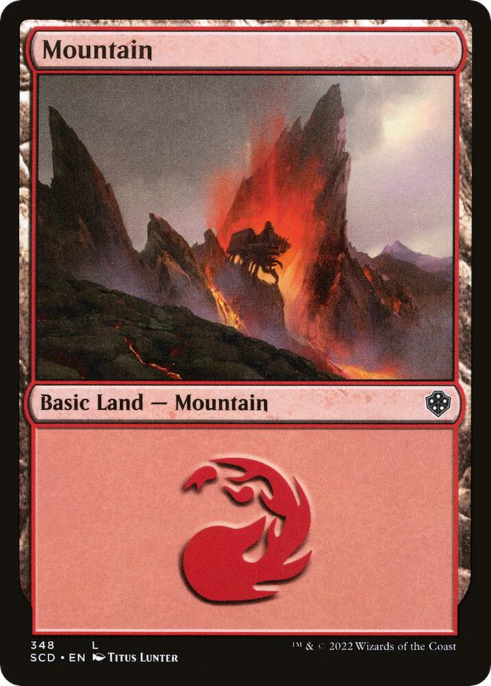 Mountain 348 card from Starter Commander Decks