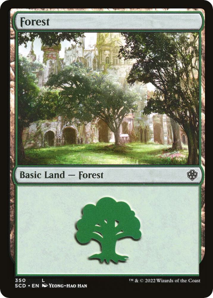 Forest 350 card from Starter Commander Decks