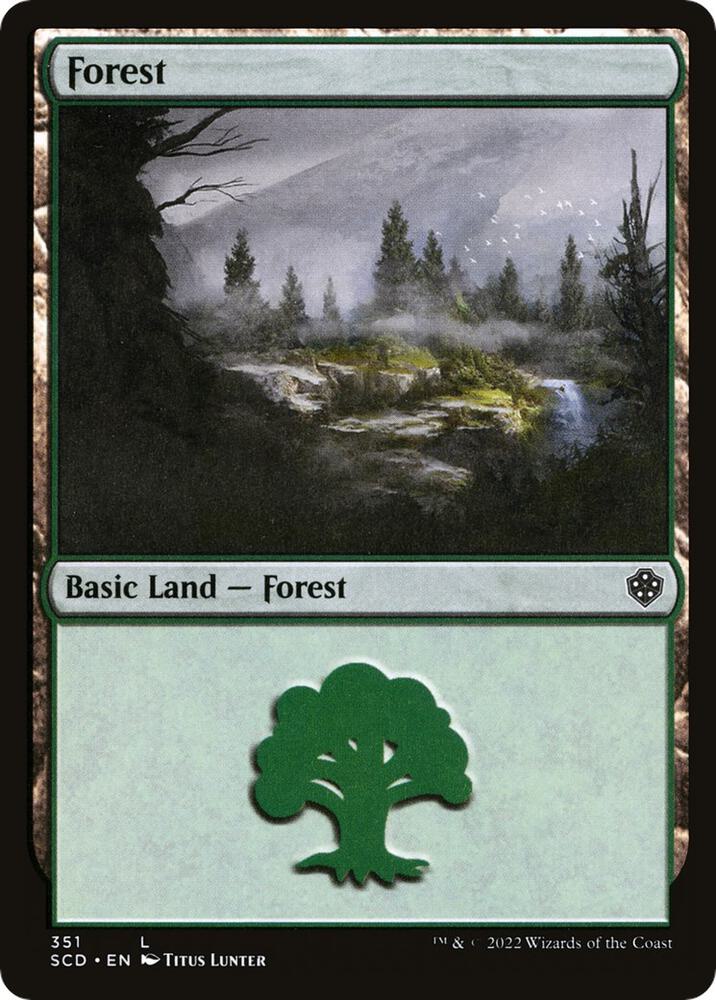 Forest 351 card from Starter Commander Decks