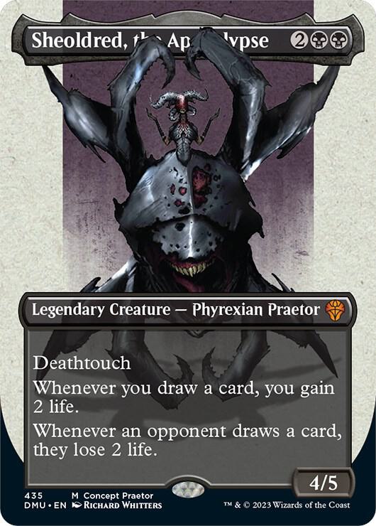 Sheoldred, the Apocalypse (Concept Praetor) 435 card from Phyrexia: All Will Be One