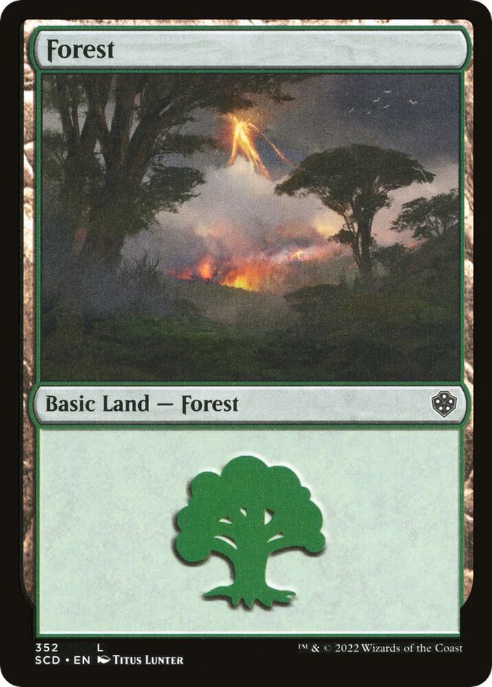 Forest 352 card from Starter Commander Decks