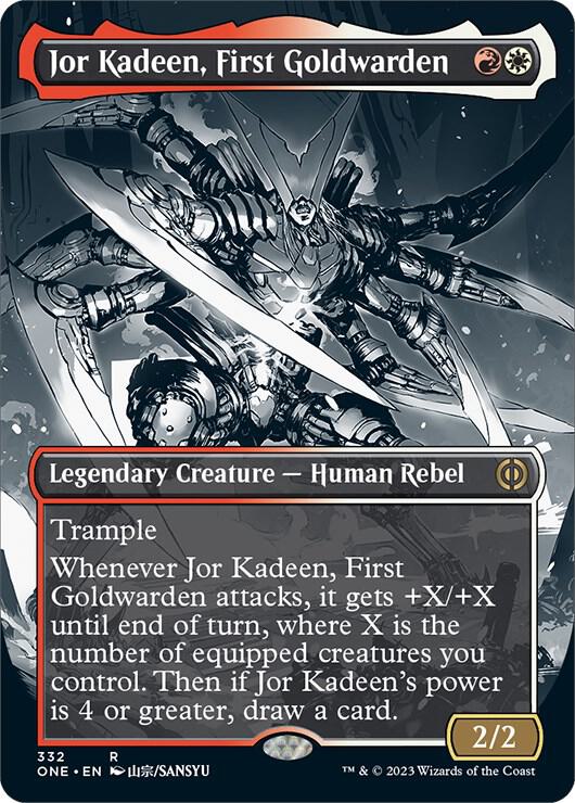 Jor Kadeen, First Goldwarden (Borderless) 332 card from Phyrexia: All Will Be One