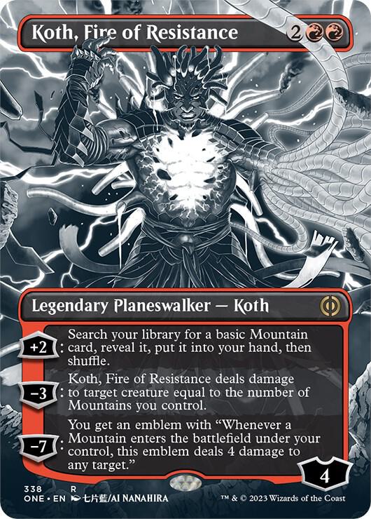 Koth, Fire of Resistance (Borderless) 338 card from Phyrexia: All Will Be One