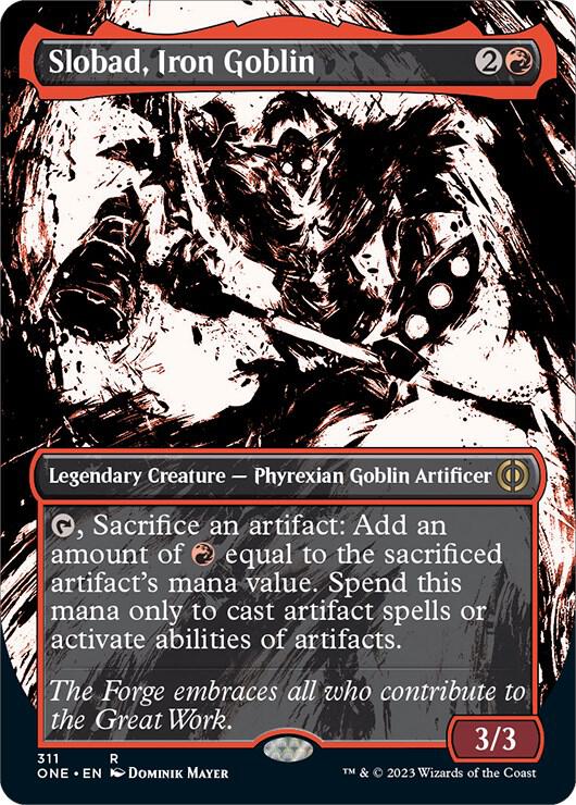 Slobad, Iron Goblin (Showcase) 311 card from Phyrexia: All Will Be One