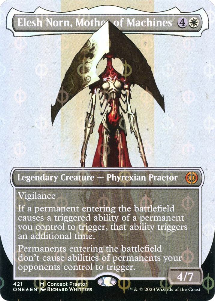 Elesh Norn, Mother of Machines (Concept Praetor) (Step-and-Compleat Foil) 421 card from Phyrexia: All Will Be One