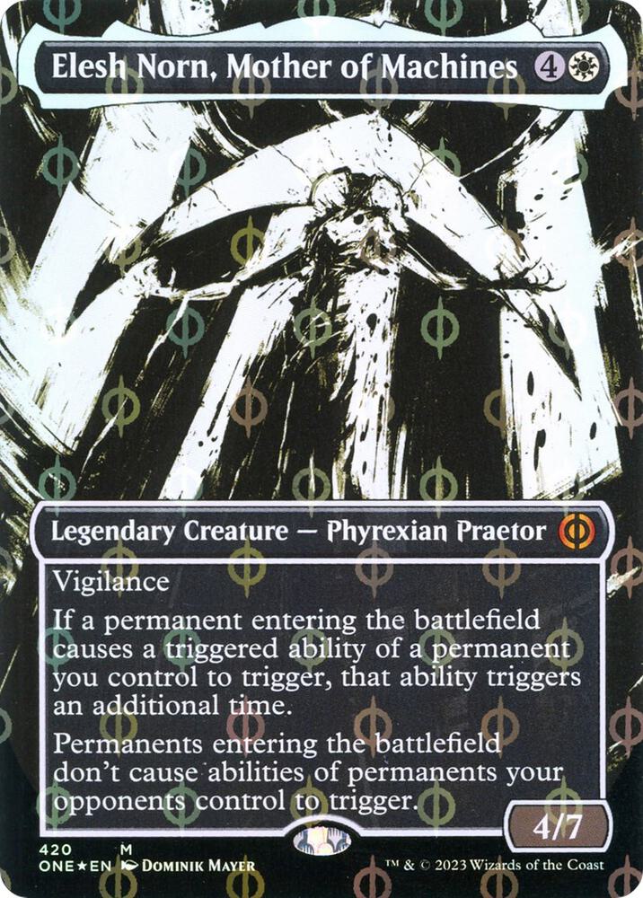 Elesh Norn, Mother of Machines (Showcase) (Step-and-Compleat Foil) 420 card from Phyrexia: All Will Be One