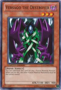 Versago the Destroyer GLD4-EN006 card from Gold Series 4: Pyramids Edition