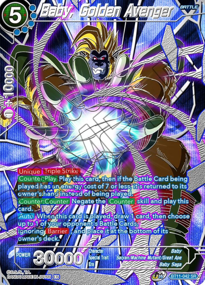 Baby, Golden Avenger BT11-042 card from Collector's Selection Vol. 3