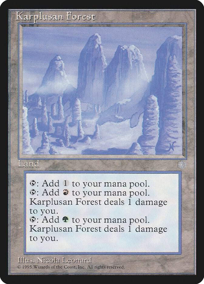 Karplusan Forest 337 card from Ice Age