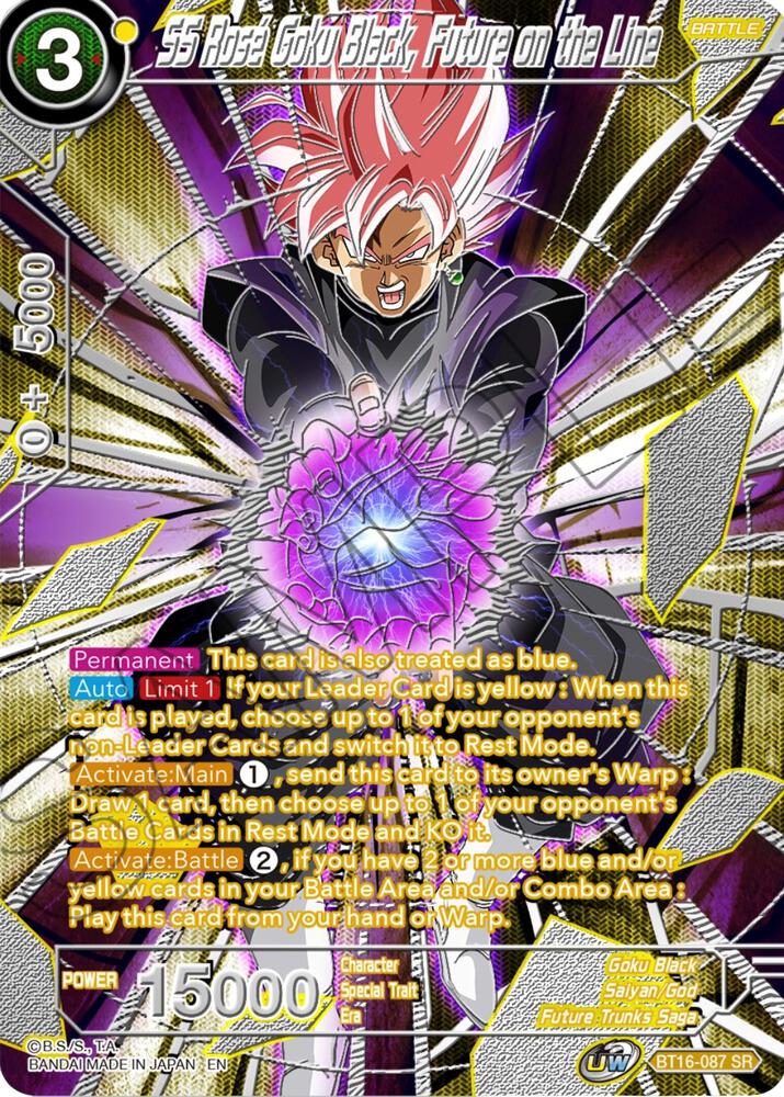 SS Rose Goku Black, Future on the Line BT16-087 card from Collector's Selection Vol. 3