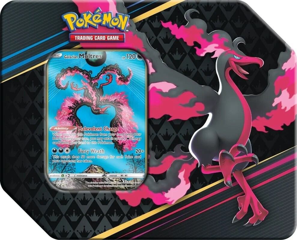 Crown Zenith Tin [Galarian Moltres] card from Crown Zenith