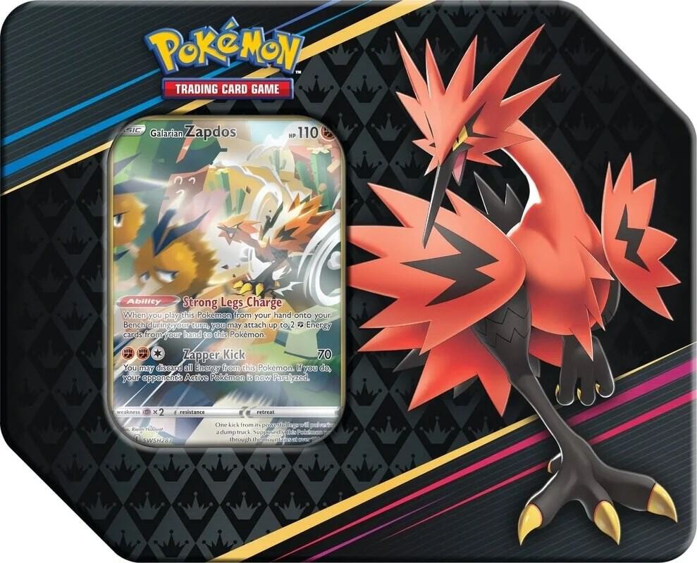 Crown Zenith Tin [Galarian Zapdos] card from Crown Zenith