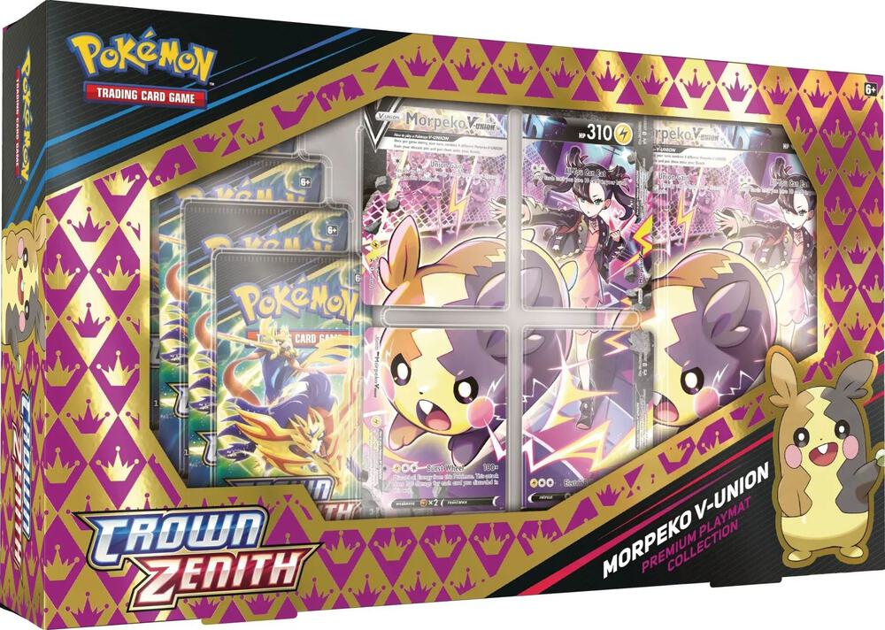 Morpeko V-UNION Playmat Premium Collection card from Crown Zenith
