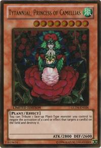 Tytannial, Princess of Camellias GLD4-EN026 card from Gold Series 4: Pyramids Edition