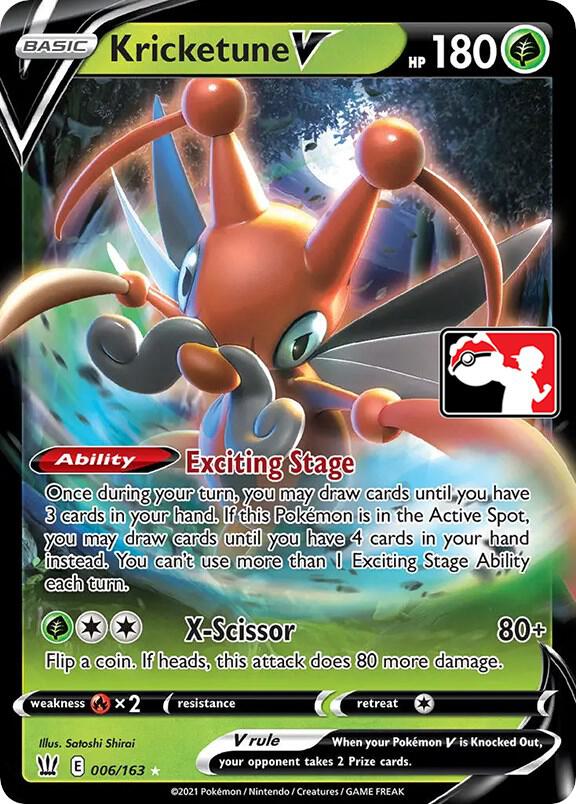 Kricketune V 006/163 card from Prize Pack Series Cards