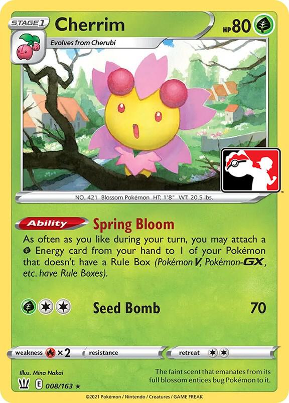 Cherrim 008/163 card from Prize Pack Series Cards
