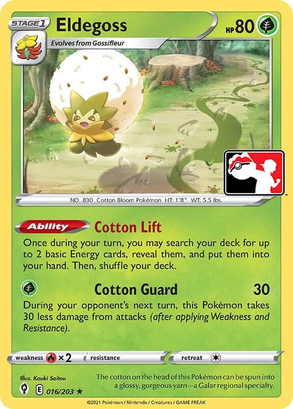 Eldegoss 016/203 card from Prize Pack Series Cards