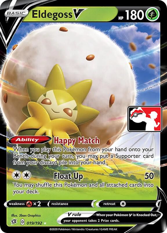 Eldegoss V 019/192 card from Prize Pack Series Cards
