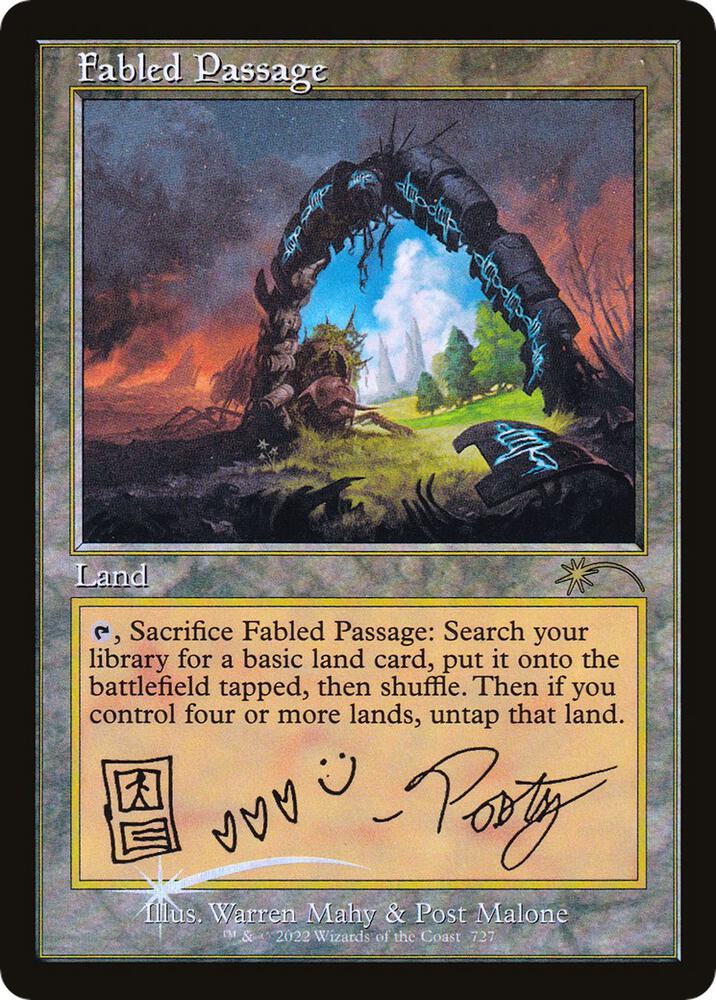 Fabled Passage (Post Malone) 727 card from Secret Lair Drop Series