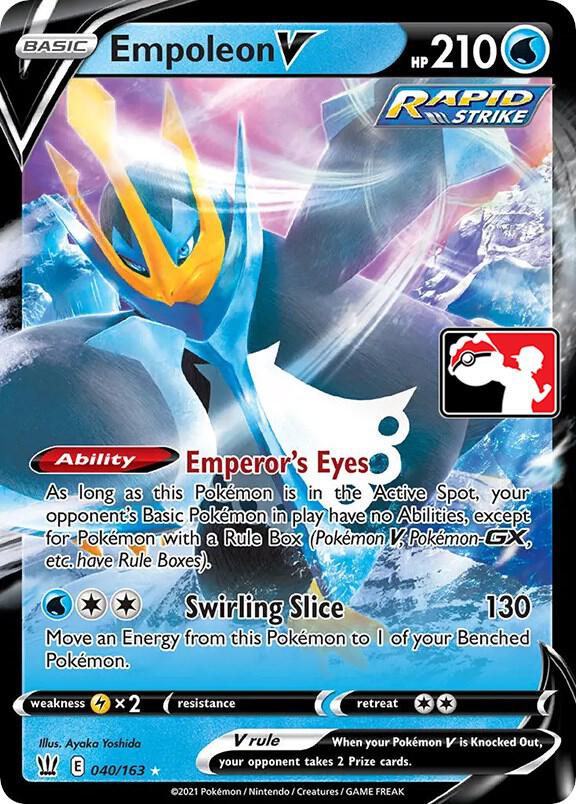 Empoleon V 040/163 card from Prize Pack Series Cards