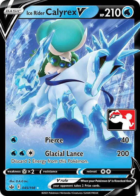 Ice Rider Calyrex V 045/198 card from Prize Pack Series Cards
