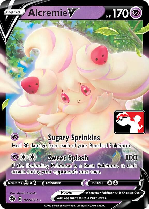 Alcremie V 022/073 card from Prize Pack Series Cards