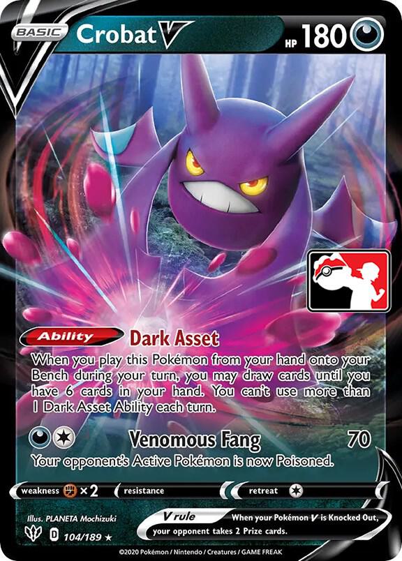 Crobat V 104/189 card from Prize Pack Series Cards