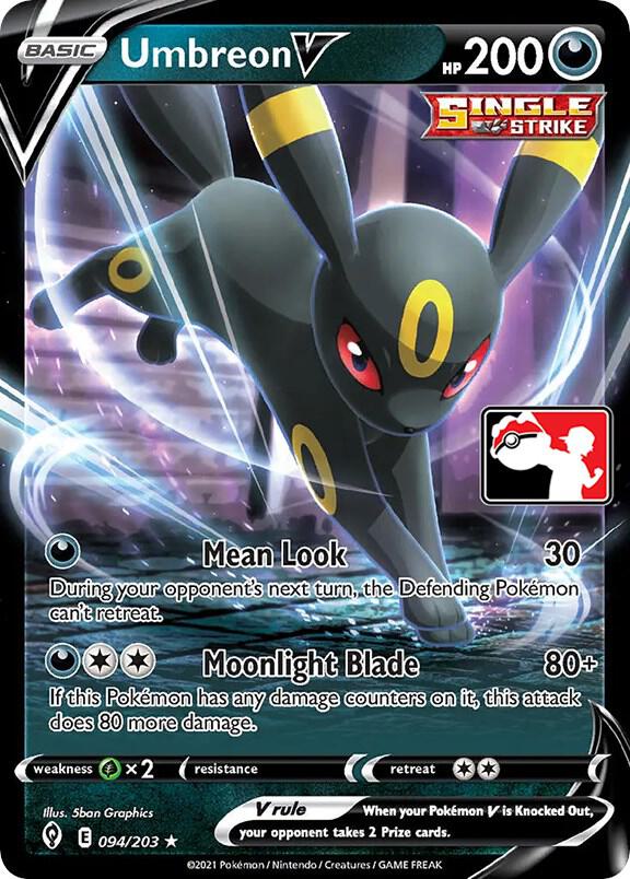 Umbreon V 094/203 card from Prize Pack Series Cards