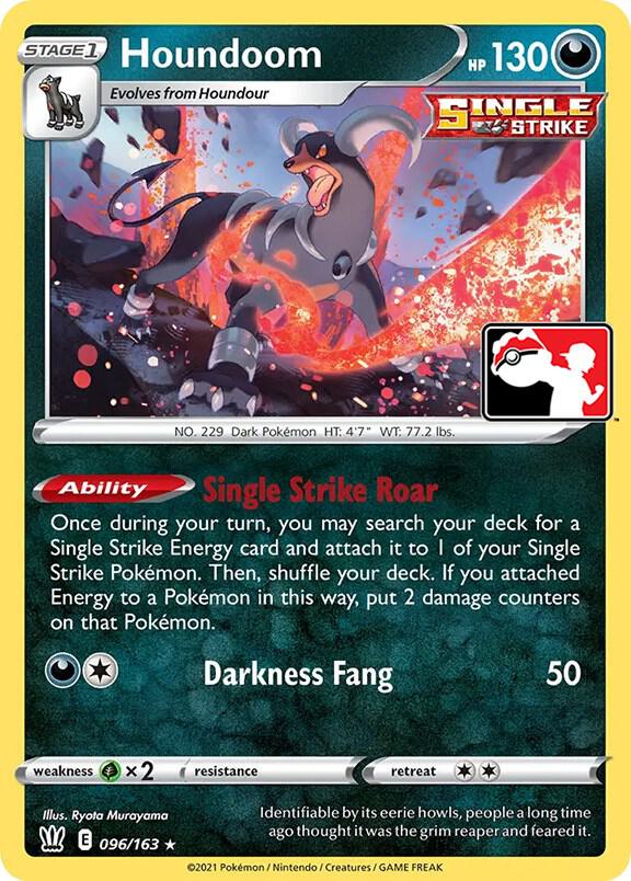 Houndoom 096/163 card from Prize Pack Series Cards