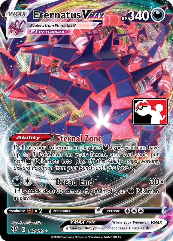Eternatus VMAX 117/189 card from Prize Pack Series Cards