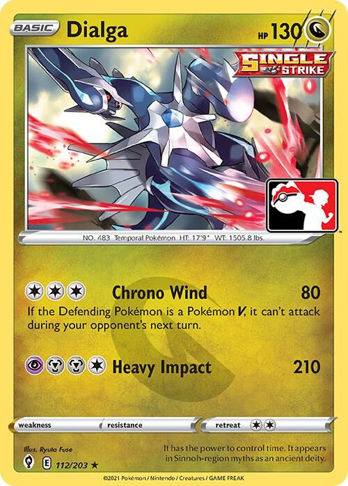 Dialga 112/203 card from Prize Pack Series Cards