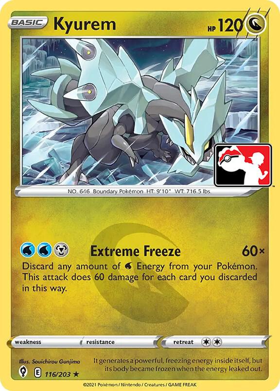 Kyurem 116/203 card from Prize Pack Series Cards