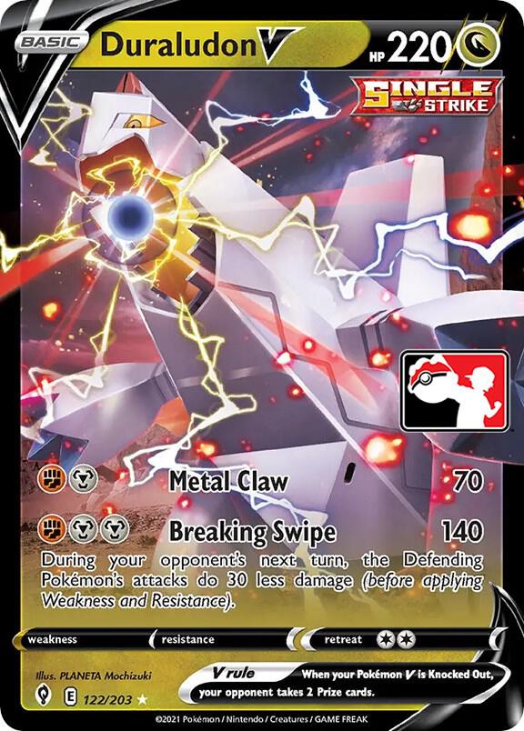 Duraludon V 122/203 card from Prize Pack Series Cards