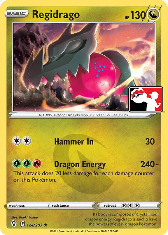 Regidrago 124/203 card from Prize Pack Series Cards